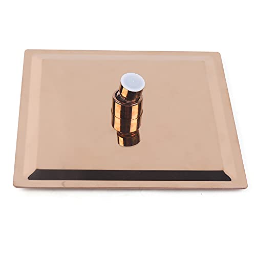 Rose Gold Bathroom Rainfall Shower Faucet Set, Overhead Shower, Hand Shower with 1.5M Hose and Bracket Wall Mount Hand Spray Mixer Tap Faucet Head Set