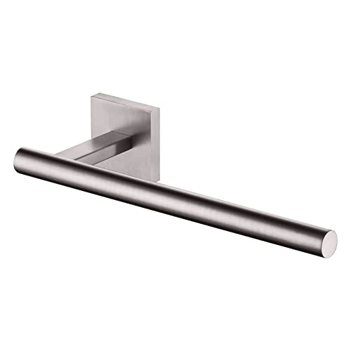 KOKOSIRI Towel Holder Brushed Nickel Bathroom Accessory Hand Towel Bars Wall Mounted Kitchen Cabinet Paper Holder Stainless Steel, B3008BR - color: Brushed Nickel, size: 1 Pack