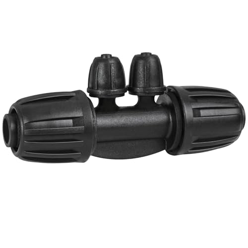 1/2 Inch To 1/4 Drip Irrigation Fittings - 8 Pack Drip Line Irrigation 1/2'' to 1/4'' Barbed Tee Adapter Anti-Drop Lock Nut Barbed Reducer 4 Way Connectors for Drip Irrigation System - size: 1/2" 4 Way Tee
