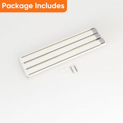 Swivel Towel Rack Thicken Metal 3-Arm Towel Bar Space Saving Wall Mounted Towel Holder with Rustproof Swing Out Towel Hanger for Bathroom Kitchen White - color: White-9.4 Inch