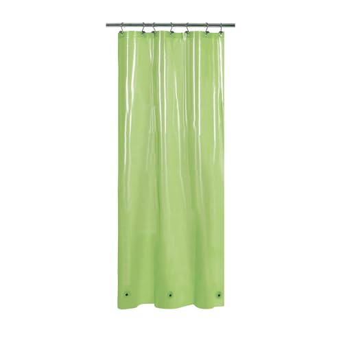 Barossa Design Clear Green Stall Shower Curtain Liner 36Wx72H | Waterproof PEVA, PVC Free, Metal Grommets, Lightweight Plastic Shower Liner 36 x 72 Inches for Narrow Small Bathroom Stall - color: Clear Green, size: 36"W x 72"L (Pack of 1)