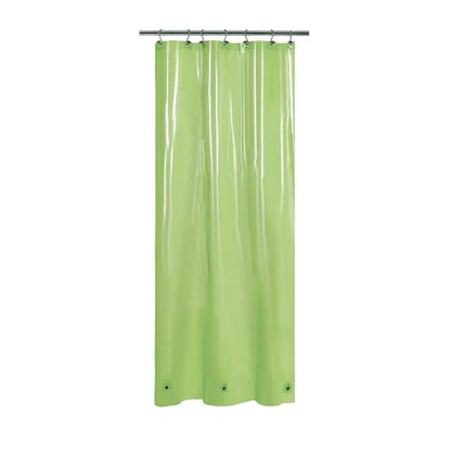 Barossa Design Clear Green Stall Shower Curtain Liner 36Wx72H | Waterproof PEVA, PVC Free, Metal Grommets, Lightweight Plastic Shower Liner 36 x 72 Inches for Narrow Small Bathroom Stall - color: Clear Green, size: 36"W x 72"L (Pack of 1)
