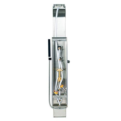 Blue Ocean 59 Inch Stainless Steel SPS8897 Shower Panel with Rainfall Shower Head, Body Nozzles, and Handheld Shower Head - style: 59 inch with 4 body Nozzles