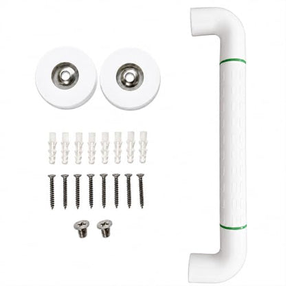 Shower Grab Bars for Seniors, 16-Inch Stainless Steel Safety Handle | handicap grab bar | Heavy-duty support | Glow-in-the-dark ring | wall-mounted grab bar | shower safety rail