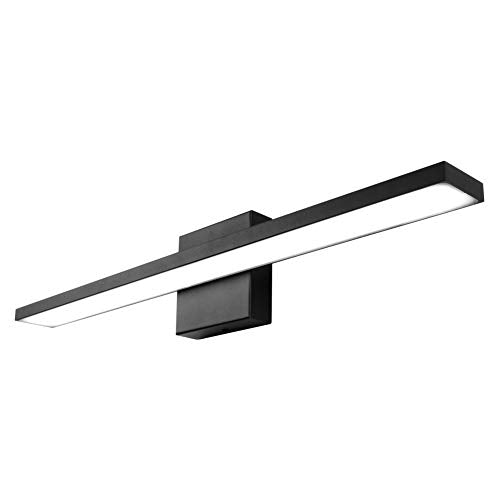 Ralbay 24 inch Modern LED Black Vanity Light 20W Frosted Aluminum for Bathroom Vanity Lighting Fixtures Natural White 4500K - color: Black-Natural White, size: 24 inch