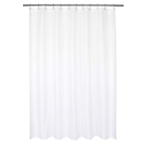 Barossa Design 70x72 Fabric Shower Curtain Liner Pure White | Soft Microfiber Cloth, Waterproof, Hotel Quality, Machine Washable, 70W x 72H for Bathroom/Tub - color: Pure White, size: 70"W x 72"L (Pack of 1)