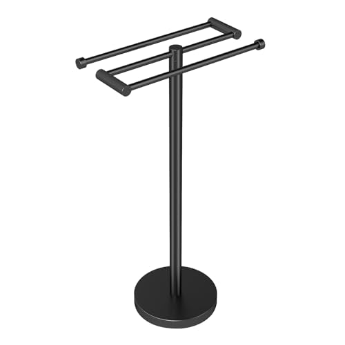 Freestanding Towel Rack Floor Tall Bath Towel Holder, Big Modern Towel Drying Holder Stand - size: 20.7inch-3 Bars