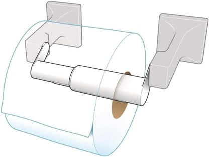 Standard Toilet Paper Holder Extender, Gold | Extra-Large Rolls Perfect for Double, Triple Rolls in Regular or Ceramic Bathroom wall Holders - color: Gold
