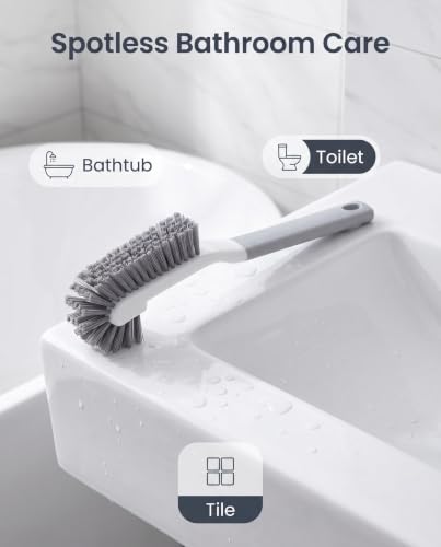 3 Pack Scrub Brushes, Multi-Purpose Cleaning Brush Set for Household Use | Brush with medium firm bristles, grout cleaning brush ,kitchen scrub brush, tile scrub brush ,scrub brush showe