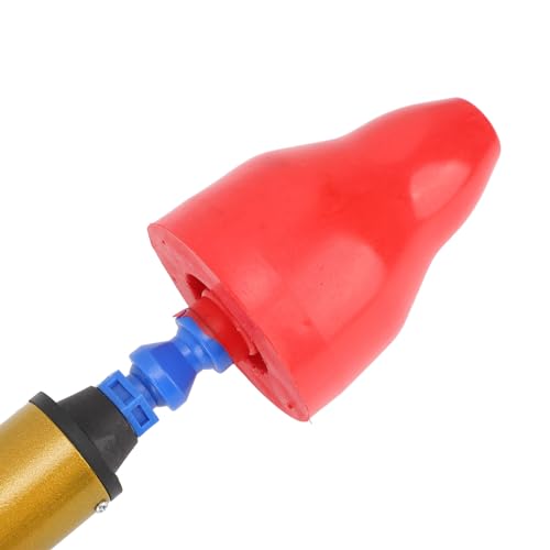 Toilet Plunger, Rubber Reusable Strong Suction High Pressure Drain Blaster Simple Saving Time and Energy Air Pump Toilet Plunger for Kitchen Bathroom Toilet (Red) - size: Red