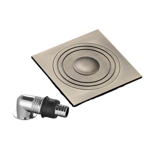 Carpet Tiles Stainless Steel Glass Wiper Bronze Silicone Home Bathroom Scraper Squeegee for Shower Window Practical Scrapers,Antique Bronze,Fully Enclosed Washing Machine 10 * 10cm - color: Antique Bronze