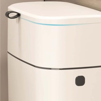 YSUEFIJO Mounted Trash Can with Lid, Wall Hanging Garbage Bin for Kitchen Bathroom Office, Cabinet Door Waste Basket, Space Saving Rubbish Container, Practical Hanging Structure and Easy Use