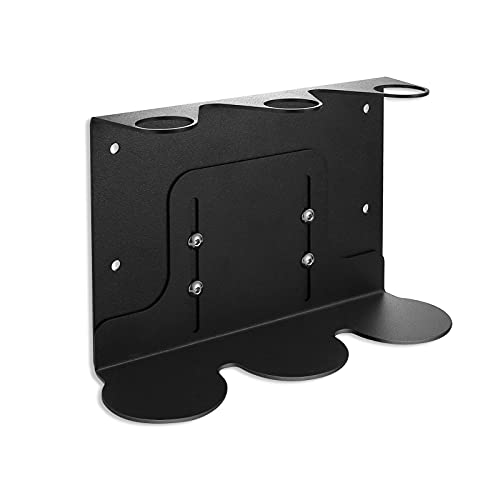 Wall Mount Soap Dispenser Holder with Adjustable Tray, 304 Stainless Steel Rustproof Shower Dispenser Holder for Refillable Bottles (Triple) - color: Black(triple)