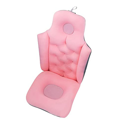 MagiDeal Bath Pillow Back and Headrest Cushion Head Neck Shoulder Back Support Bath Tub Pillows Rest Mat Nonslip for Women Men SPA Accessories, Pink