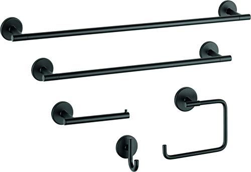 Delta Single Post Toilet Paper Holder | Matte Black | Wall Mount | Trinsic Bathroom Accessories