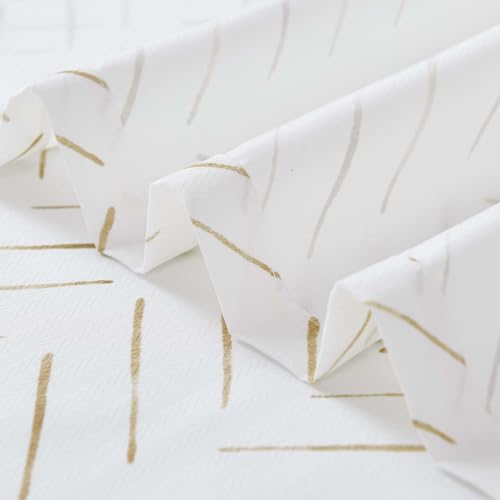 jinchan Small Stall Taupe and White Shower Curtain 36x72 Inches Inky Herringbone Chevron Zig Zag Waterproof Fabric Modern Farmhouse Shower Curtains for Bathroom with 7 Hooks - color: Inky Taupe, size: 36"W x 72"L (Pack of 1)