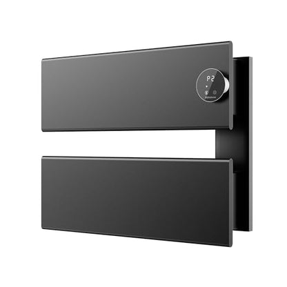K&KALONZO Electric Towel Warmer Wall Mounted, Fast Heat in 2 Min, NTC Safety | 5 Timers & 3 Heat Levels Control, 2H Rapid Dry, Plug-In/Hardwired, Anti-Scald, Aluminum Heated Towel Rack for Bathroom, K2RB - color: Black, size: 2-Bar