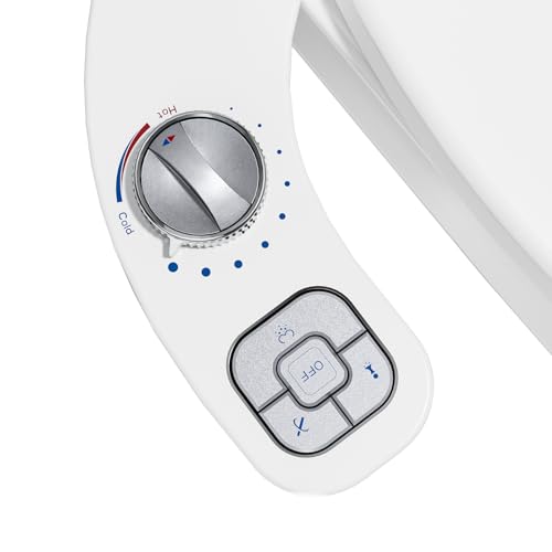 Hot and Cold Bidet, Warm Water Bidet Attachment for Toliet, Non-Electric Warm Bidet with Adjustable Water Pressure, Dual nozzle Rear and Feminine Wash - Self cleaning (Silver) - style: Silver