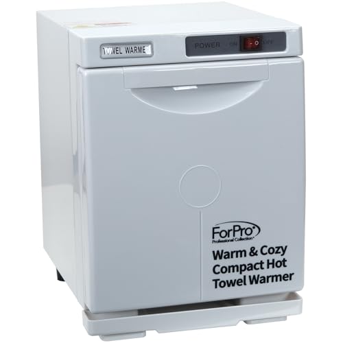 ForPro Warm & Cozy Hot Towel Warmer, Compact 5L Capacity Cabinet, Stainless Steel Rack, White - size: Compact 5L