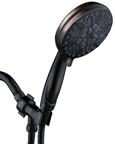 ORB High Pressure Shower Head with Handheld - Multifunctional High Flow Rain Showerhead with Extra 60" Long Hose and Adjustable Overhead Holder - Es la mejor regaderas para ducha (Oil Rubbed Bronze) - color: Oil Rubbed Bronze, style: 5 Modes