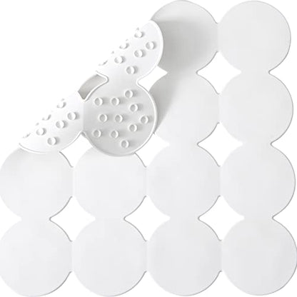 Webos Square Shower Mat Nonslip - Rubber Bathtub Mat with Suction Cups for Inside Shower Bathroom Floor (White, 21X21”) - color: White