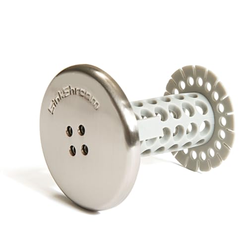 SinkShroom Revolutionary Bathroom Sink Drain Protector Hair Catcher, Strainer, Snare, Nickel Edition - color: Sinkshroom Nickel Edition