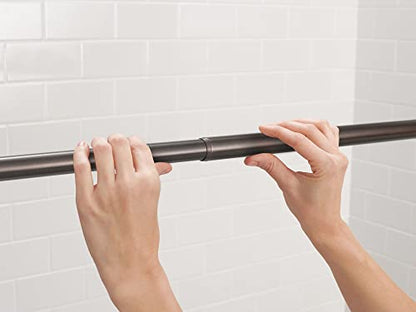 Moen TR1000OWB 44-72-Inch Adjustable Tension Mounted Straight Shower Curtain Rod, Old World Bronze - color: Old World Bronze