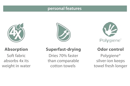 PackTowl Personal Ultralight Microfiber Camping and Travel Towel, Daydream Print, Body - color: Daydream Print, size: Body - 25 x 54 Inch