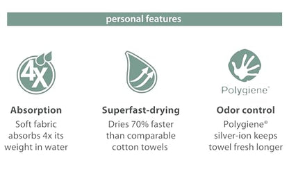 PackTowl Personal Ultralight Microfiber Camping and Travel Towel, Daydream Print, Body - color: Daydream Print, size: Body - 25 x 54 Inch