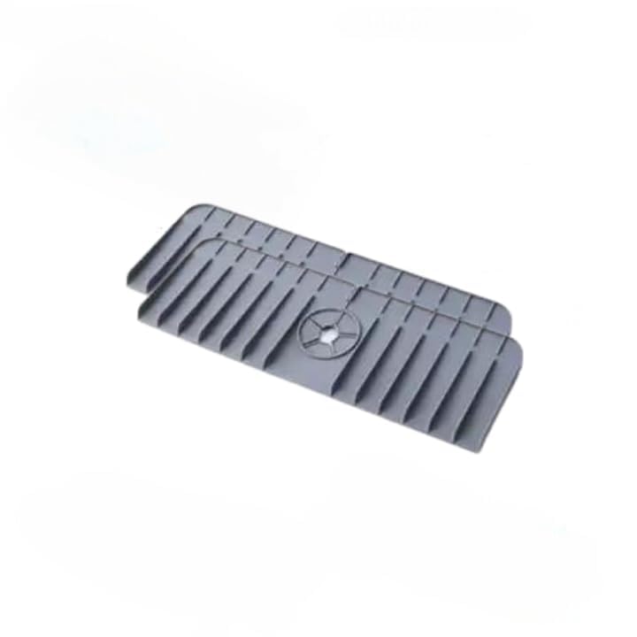 2-Pack Silicone Kitchen Sink Splash Guard-Faucet Mat for Kitchen Sink 2-Pack (Black, Standard) - color: Black