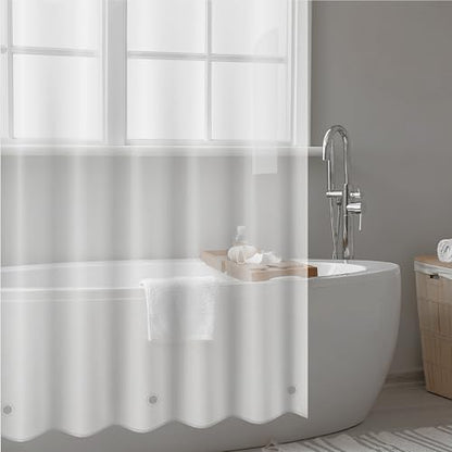 Bath Bliss Premium Hotel Weight Shower Curtain Liner, 12 Metal Eyelets, 3 Magnet Hem, x 72”, Frost - color: Frost, size: 70"W x 72"L (Pack of 1)