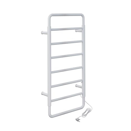 Swiss Madison Ivy 8-Bar Electric Towel Warmer Heated Towel Racks for Bathroom in Matte White - color: White