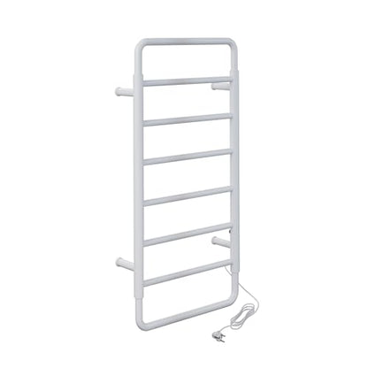 Swiss Madison Ivy 8-Bar Electric Towel Warmer Heated Towel Racks for Bathroom in Matte White - color: White