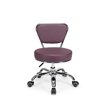 Dayton Garage Rolling Seat (Burgundy) Pneumatic, Short Stool with Adjustable Height 13"-15", Perfect for Garage Task, Home Cleaning, Bathroom Short Seat, Technician Task - color: Burgundy