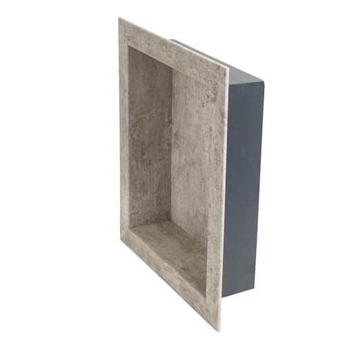 Palisade 17.5 in x 15.5 in Vinyl Shower Niche Wind Gust/Urban Coast | Waterproof Shower Insert - color: Wind Gust/Urban Coast