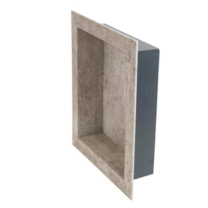 Palisade 17.5 in x 15.5 in Vinyl Shower Niche Wind Gust/Urban Coast | Waterproof Shower Insert - color: Wind Gust/Urban Coast