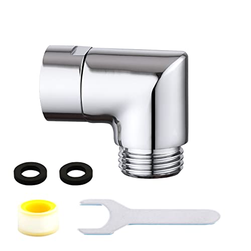 Shower Head Elbow Adapter, Shower Arm Elbow Adapter for Hand Showers and Wall-mounted Showers，Shower Arm Extension (90degree） - color: 90degree