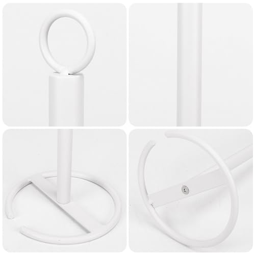 NearMoon Bath Toilet Paper Holder Stand, Freestanding Tissue Paper Storage with Reserve, Space Toilet 4 Rolls Holder for Bathroom/Kitchen Countertop-All Metal (2 Pack, White) - color: White