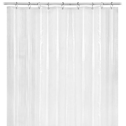Clear Shower Curtain Liner, 72x72 Inches Waterproof Plastic PEVA Lightweight Clear Shower Curtain with Rustproof Grommet and Hooks,See-Through Shower Curtain Liner for Home Bathroom Bathtub