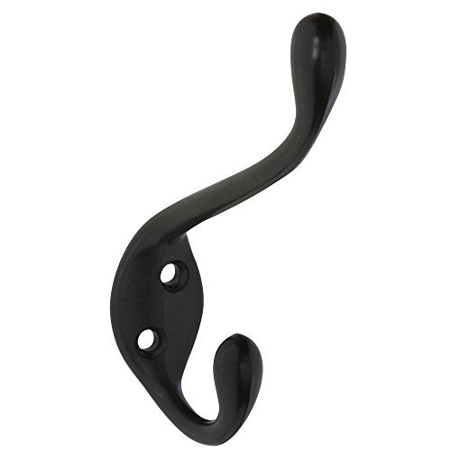 National Hardware Heavy Duty Garment Hook, Die Cast Zinc, Oil Rubbed Bronze | 3.57 in Projection Holds Up to 35 lb on Walls or Over Doors; 4.59 in H X 1.02 in W, Fasteners Included