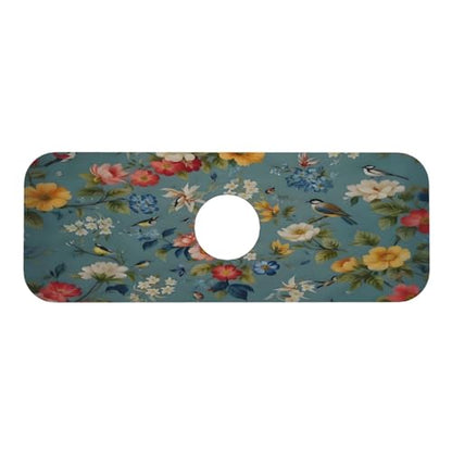 Flowers Kitchen sink faucet pad, strong water absorption, anti slip, easy to clean, very suitable for splash and drip prevention, suitable for kitchens and bathrooms - color: Flowers