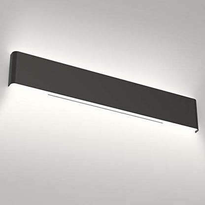 Aipsun 32.6 inch Modern Black Vanity Light Fixtures LED Black Bathroom Wall Light Up and Down Bathroom Lighting Fixtures White Light 5000K - color: White Light Black, size: 32.6 inch, style: 5000K