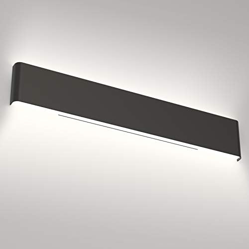Aipsun 32.6 inch Modern Black Vanity Light Fixtures LED Black Bathroom Wall Light Up and Down Bathroom Lighting Fixtures White Light 5000K - color: White Light Black, size: 32.6 inch, style: 5000K