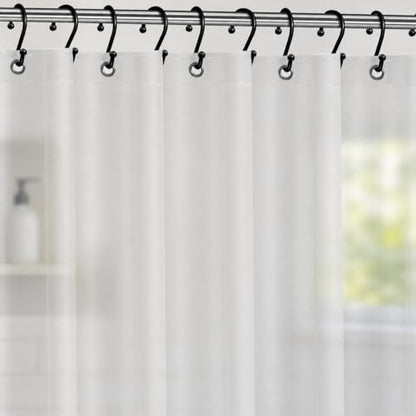 No Smell Shower Curtain Liner 72x72 Frosted - PEVA Plastic Shower Curtain for Bathroom, PVC-Free Waterproof Frosted Shower Liner with Metal Grommets and Magnet-Weighted Bottom Hem - Washable Liner - color: Frosted