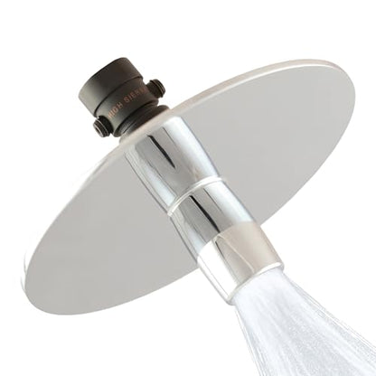 High Sierra® Solid Lead-Free Metal NEW Gen 3 'Reflections with Trickle Valve 1.25 GPM. High Efficiency Ultra Low flow Shower Head & Self-Heating 6” Fogless Mirror In One. Matte Black finish - color: Matte Black, size: 1.25 GPM