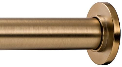 Ivilon Tension Curtain Rod - Spring Tension Rod for Small Windows or Shower, 16 to 24 Inch. Warm Gold - color: Warm Gold