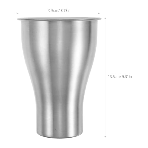 Stainless Steel Toothbrush Cup: 500ml/16.9oz Unbreakable Metal Drinking Glasses, Reusable Bathroom Mouthwash Rinse Cup and Travel Tumbler for Coffee Shop Hotel