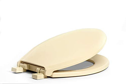 Centoco Round Toilet Seat, Lift & Clean, Slow Close, 700SCLC-106, USA, Bone | Lift-Off, Closed Front, Cover, Plastic, Made in the USA - color: Bone, size: Round, style: Lift and Clean and Slow Close