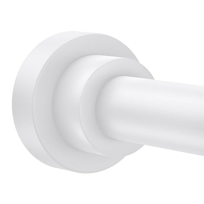 Shower Curtain Rod 31-80 in Adjustable Curtain Rod No Drilling Tension Shower Rod Stainless Steel for Bathroom Room Divider, White - color: White, size: 31"-80"
