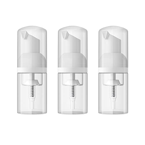LONGWAY 3PCS Travel Size Foam Pump Bottle,Mini Empty Pump Bottle Dispenser(30ml,1 fl oz) (Clear) - color: Clear